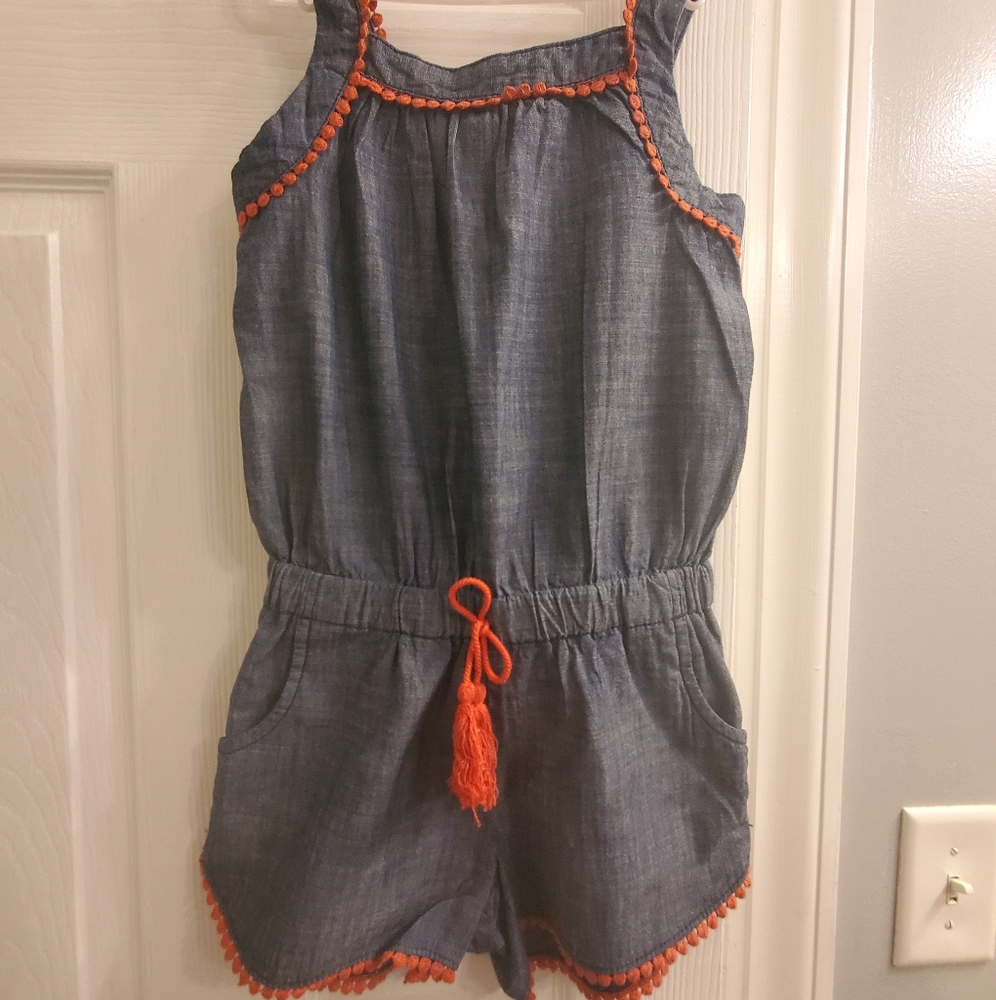 Girls jean romper